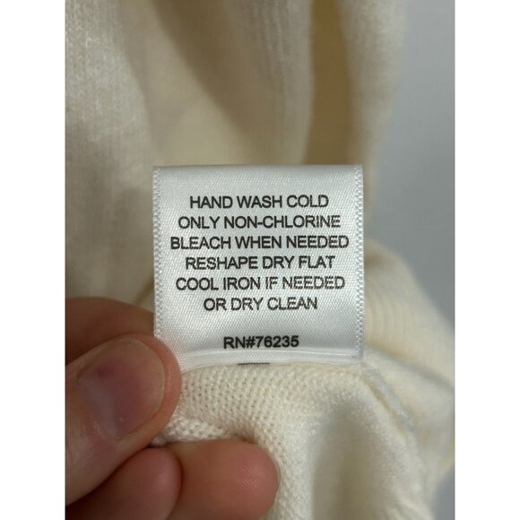 Boca Classics Mens Cream V Neck Sweater Pullover Sz Large - Picture 7 of 9